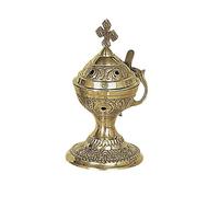 Encensoir en Bronze culte chrétien orthodoxe Grecque pour la liturgie, brûleur à encens(4886b)
