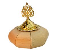 Encensoir en or en forme de citrouille, en bois et métal, robuste et de taille appropriée