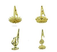 Encensoir Mini Lotus Porte-Bâton D'encens, Parfum Clip 4Pcs Brûleur Décoratif Maison, Bois De Santal Base de Bobine pour Salon de Thé