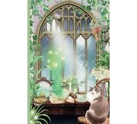 Enchanted Botanist’s Castle Study Journal: A Cat’s Moonlit Garden in the Mage’s Tower Stationery for Home, Office & School | 6x9 Lined Plant Lover Gift Notebook