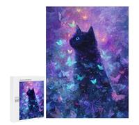 Enchanted Butterfly Cat Art Print Puzzle 1000 Pièces Educa Jouet en Bois Cadeau Unique Décoration Intérieure Jeu Éducatif Challenge Toy Adultes Et Enfants À Partir De 14 Ans 500 PCS