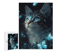 Enchanted Cat with Butterflies Puzzle 1000 Pièces Educa Jouet en Bois Cadeau Unique Décoration Intérieure Jeu Éducatif Challenge Toy Adultes Et Enfants À Partir De 14 Ans 500 PCS