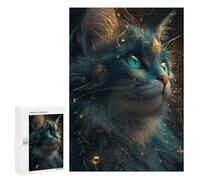 Enchanted Celestial Cat Artwork Puzzle 300 Pièces Educa Jouet en Bois Cadeau Unique Décoration Intérieure Jeu Éducatif Challenge Toy Adultes Et Enfants À Partir De 14 Ans 300 PCS