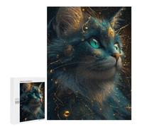 Enchanted Celestial Cat Artwork Puzzle 500 Pièces Educa Jouet en Bois Cadeau Unique Décoration Intérieure Jeu Éducatif Challenge Toy Adultes Et Enfants À Partir De 14 Ans 500 PCS