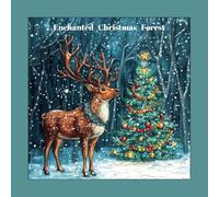 Enchanted Christmas Forest: Christmas coloring book for adults and teens