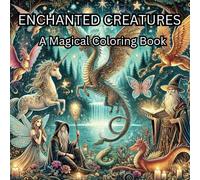 Enchanted Creatures: A Magical Coloring book: Magical, Beings, Mystical Creatures and Mythical Realms Coloring Quest for adults, 50 illustrations, 8.5x8.5"
