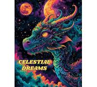Enchanted Creatures: Celestial Dreams: A Magical Coloring Book of Cosmic Dragons, Moon Fairies, and Starlight Unicorns for Relaxation and Creativity