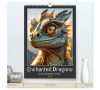 Enchanted Dragons: A year full of little wonders (High Quality Premium Wall Calendar 2026 DIN A2 portrait),CALVENDO 12 Month Wall Calendar: Immerse ... brought to life by the latest AI technology.