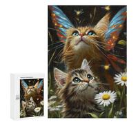 Enchanted Fairy Kittens Puzzle 1000 Pièces Educa Jouet en Bois Cadeau Unique Décoration Intérieure Jeu Éducatif Challenge Toy Adultes Et Enfants À Partir De 14 Ans 300 PCS