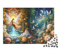Enchanted Forest Fantasy-4 Puzzle 1000 Pieces Cadeau Unique Jeu Éducatif Défi Jouet À De Qualité Supérieure Peinture Art pour Adultes Et Enfants À Partir De 14 Ans 52x38cm/1000pcs