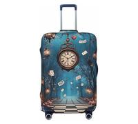 Enchanted Forest Fantasy Housse de protection élastique pour valise de voyage Motif imprimé anti-rayures, Noir , XL