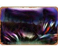 Enchanted Forest Magic and Fantasy Abstract and Surreal Nature and Landscapes Classic Man Cave Décoration murale 20,3 x 30,5 cm en métal