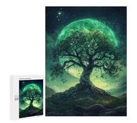 Enchanted Forest Moonlit Night Puzzle 1000 Pièces Educa Jouet en Bois Cadeau Unique Décoration Intérieure Jeu Éducatif Challenge Toy Adultes Et Enfants À Partir De 14 Ans 500 PCS
