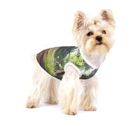 Enchanted Forest Path T-shirt pour chien de qualité supérieure - 100 % coton doux - Para Perros Ropa - Parfait pour les chiens de petite et moyenne taille - Chemise élégante et confortable pour chiens