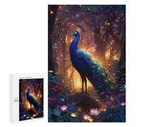 Enchanted Forest Peacock-2 Puzzle 1000 Pièces Educa Jouet en Bois Cadeau Unique Décoration Intérieure Jeu Éducatif Challenge Toy Adultes Et Enfants À Partir De 14 Ans 1000 PCS