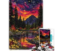 Enchanted Forest River at Sunset Puzzle Adulte en Bois 500 pièces, Loisir | À offrir : Puzzle adulte: progression pièce après pièce avec un objectif clair à son propre rythme.