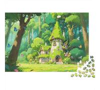 Enchanted Forest Tower Jigsaw Puzzle for Garçons et Filles 1000 Pièces Recyclable Fantasy Art Jigsaw Jigsaw Puzzle Amusant and Stimulant Family Game Excellent Cadeau Idea for Child‘s Birthday 70x...