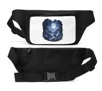 Enchanted Forest Under a Full Moon Sac banane unisexe Noir