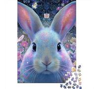Enchanted Garden Bunny Puzzles 1000 Pieces Cadeau Unique Jeu Éducatif Défi Jouet À De Qualité Supérieure Peinture Art pour Adultes Enfants 52x38cm/1000pcs