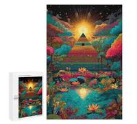 Enchanted Garden with Pyramid Puzzle 1000 Pièces Educa Jouet en Bois Cadeau Unique Décoration Intérieure Jeu Éducatif Challenge Toy Adultes Et Enfants À Partir De 14 Ans 1000 PCS