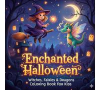 Enchanted Halloween: Witches, Fairies & Dragons Coloring Book for Kids: Whimsical Halloween Magic for Kids Ages 4-8 - Cute, Simple, and Fun Coloring Pages!