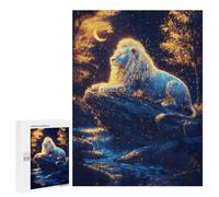 Enchanted Lion Night Scene Puzzle 1000 Pièces Educa Jouet en Bois Cadeau Unique Décoration Intérieure Jeu Éducatif Challenge Toy Adultes Et Enfants À Partir De 14 Ans 500 PCS