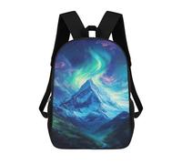 Enchanted Mountain Landscape Sacs À Dos Imprimés En 3D Pour Enfants 17inch Sacs À Dos Tendance Et Décontractés Pour La Journée, Sacs De Voyage, Sacs À Dos D'extérieur Pour Garçons Et Filles