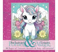 Enchanted Ponies & Unicorn Magic Coloring Book: Horse Activity | Fantasy Sparkle | Fairy Tale Creatures | Girls Creative Fun | Kids | Teens | Adults | ... Art | 8.5 x 8.5 inches | 30 Content Pages