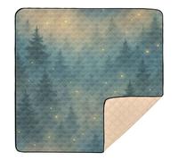 Enchanted Safari - Tapis de jeu doux et épais style aquarelle pour bébé et nourrisson, 127 x 127 cm