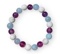 Enchanted Therapist Bracelet avec signe du zodiaque Verseau infusé Reiki, bracelet d'énergie, cadeau Reiki, bijoux Reiki, bracelets en pierres précieuses, bracelets en cristal, 17,8 cm, 17,8 cm