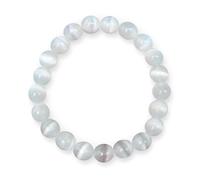 Enchanted Therapist Bracelet en sélénite infusée Reiki, sélénite, 17,8 cm, cristal, sélénite, 7 inches, Cristal, Sélénite
