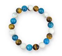 Enchanted Therapist Bracelet Reiki avec signe du zodiaque Gémeaux, bracelet d'énergie, cadeau Reiki, bijoux Reiki, bracelets en pierres précieuses, bracelets en cristal, 17,8 cm, 17,8 cm