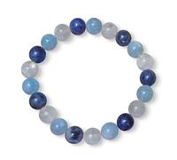 Enchanted Therapist Bracelet Reiki avec signe du zodiaque Poissons infusé - Cadeau Reiki - Bijoux Reiki - Bracelet en pierres précieuses - Bracelet en cristal - 17,8 cm - 17,8 cm