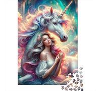 Enchanted Unicorn Fantasy Artwork Puzzle 1000 Pièces Cadeau Unique Jeu Éducatif Challenge Toy À De Qualité Supérieure Peinture Art pour Adultes Et Enfants 70x50cm/1000pcs