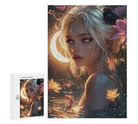 Enchanted Water Lily Pond Puzzle 1000 Pièces Educa Jouet en Bois Cadeau Unique Décoration Intérieure Jeu Éducatif Challenge Toy Adultes Et Enfants À Partir De 14 Ans 300 PCS