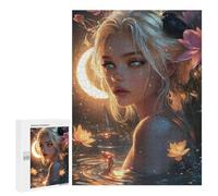 Enchanted Water Lily Pond Puzzle 1000 Pièces Educa Jouet en Bois Cadeau Unique Décoration Intérieure Jeu Éducatif Challenge Toy Adultes Et Enfants À Partir De 14 Ans 500 PCS