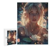 Enchanted Water Lily Serenity Puzzle 1000 Pièces Educa Jouet en Bois Cadeau Unique Décoration Intérieure Jeu Éducatif Challenge Toy Adultes Et Enfants À Partir De 14 Ans 500 PCS