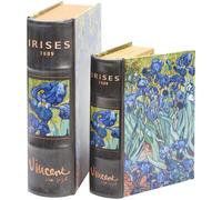 Enchanted World of Boxes Botes livres gigognes d'art Vincent Van Gogh Iris, lot de 2