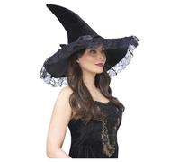 Enchanteresse Dentelle Sorcière Chapeau Femmes Halloween Accessoire Déguisement