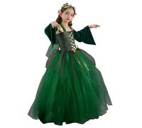 Enchanteur Fairy Aush Girl Mesh Mesh-Tütfeid, Halloween Costume For Girls, Green, Pauvre Rock Multicouche Multicouche De Tulle De Tulle | Costume En 4 Parties Avec Motif Forestier, Rock Tutu Multicouc