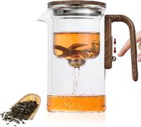 Enchanti Tea Pot, Magic Glass Teapot, Dispenser Glass Teapot with Water Filler and Straine, Magnetic Glass Teapot for Blooming Tea & Loose Leaf Tea (600ml)