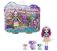 Enchantimals Assortiment Famille avec poupées de (15 cm) et 3 ou 4 Figurines d’Animaux, Jouet Enfant, Dès 3 Ans, HKN14