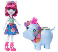 ENCHANTIMALS Balade au Zoo Poupée Hedda Hippo 15 cm et Lake