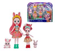 Enchantimals Coffret sœurs Bree et Bedelia Lapin HCF84 - 2 mini-figurines animales et accessoires