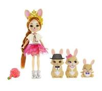 Enchantimals - Coffret famille Brystal Lapin & Lapereaux - Poupée 15 cm, accessoires - Dès 4 ans