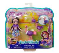 Enchantimals – Coffret Famille Savane Ensoleillée Mini-poupée Ofelia Autruche et 3 Figurines (GTM32)