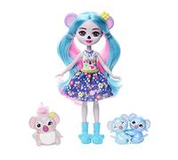 Enchantimals Coffret Famille De Karalee Koala avec Poupée Karalee Koala Gala Enchanté, Figurine Bloke, 2 Figurines Bébés Koalas Et Accessoires Inclus, Jouet Enfant, A Partir De 4 Ans, HNT61