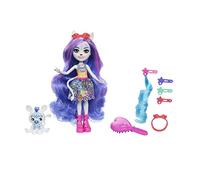 Enchantimals Coffret Gala Enchanté Poupée Zemirah Zèbre & Grainy 15 Cm, 5 Accessoires De Coiffure Inclus, À Collectionner, Jouet Enfant, Dès 4 Ans, HNV28