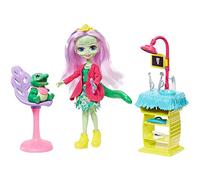 Enchantimals Coffret Le Dentiste Crocodile, Mini-poupée Andie et Figurine Animale Marshy, Accessoires Inclus, Jouet pour Enfant, GFN55