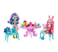 Enchantimals Coffret Le Goûter enchanté - Mini-poupées Patter Paon & Bree Lapin, GLD41 Multicolore